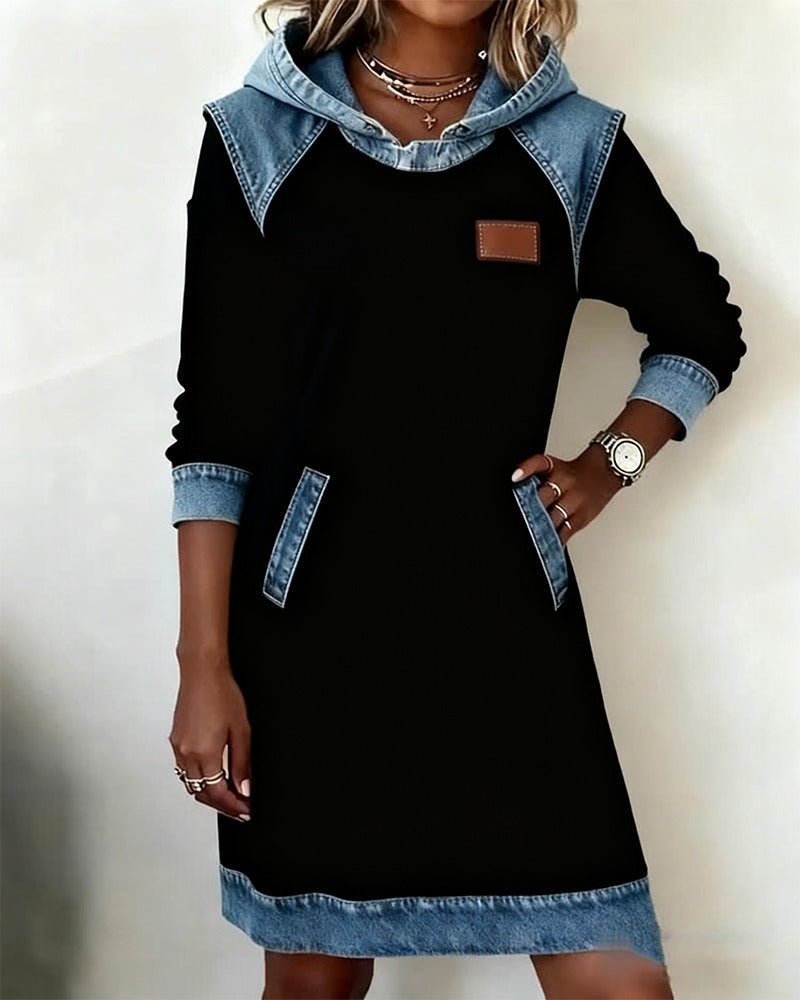 Yara – Denim Dress with Hood