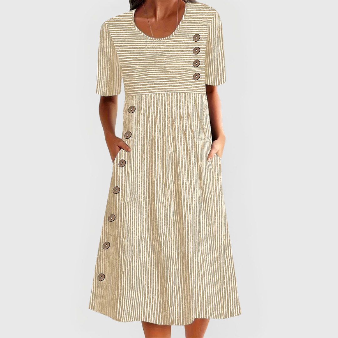 Mandy™ Striped Midi Dress