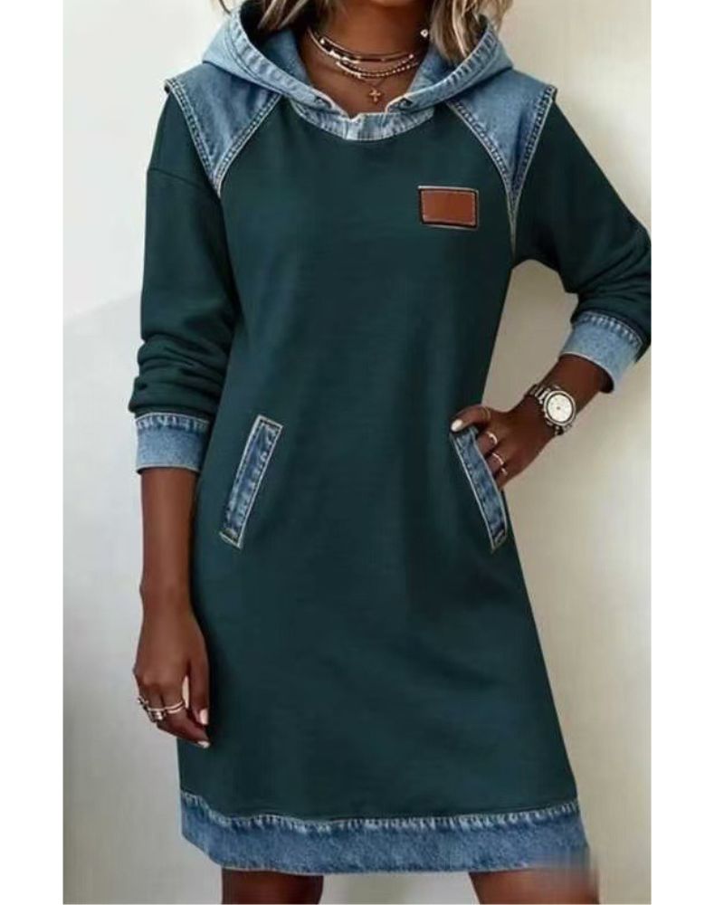 Yara – Denim Dress with Hood