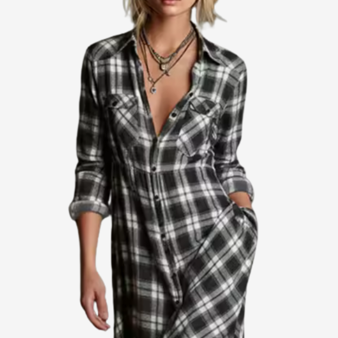 Eleanor™ Classic Plaid Shirt Dress