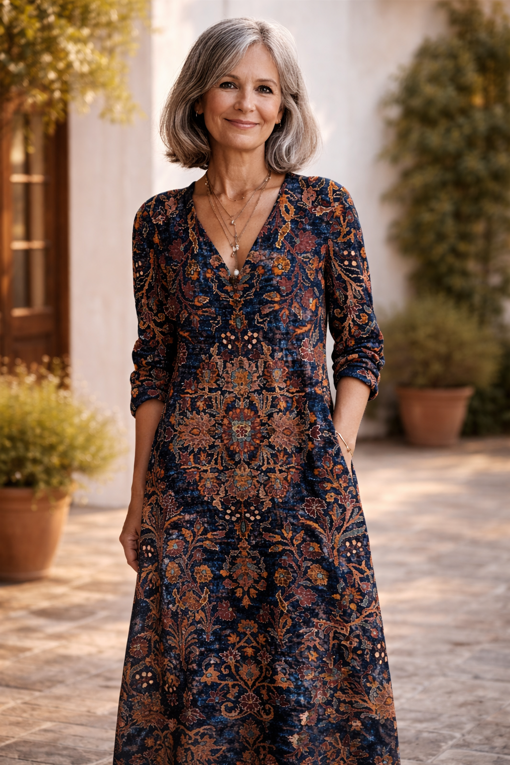 Elizabeth™ Timeless Floral Tunic Dress with Pockets