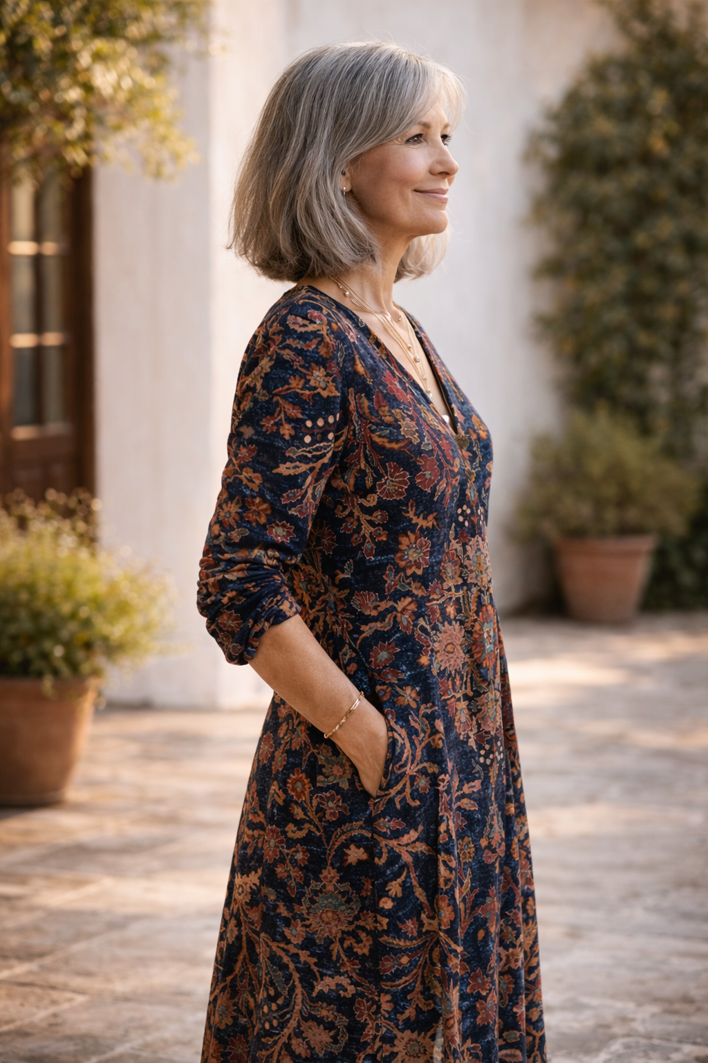 Elizabeth™ Timeless Floral Tunic Dress with Pockets