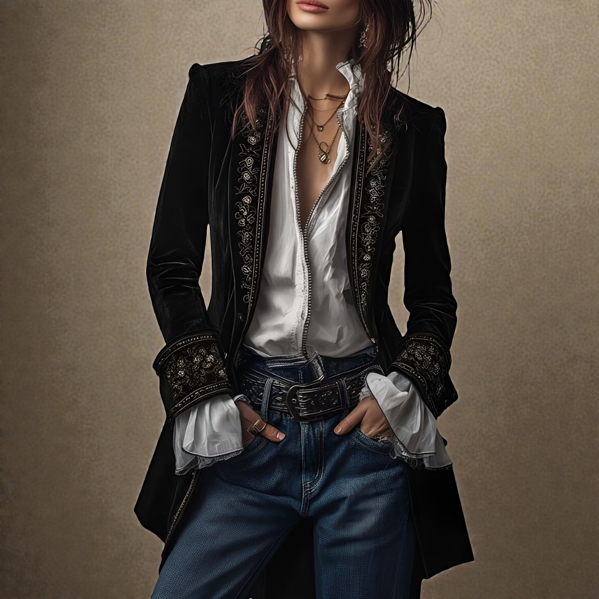 Nuria™ | Elegant Velvet Jacket