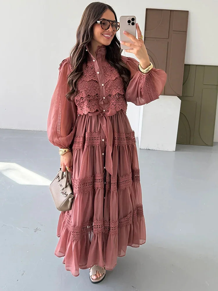 Lexi - Embroidery Maxi Dress