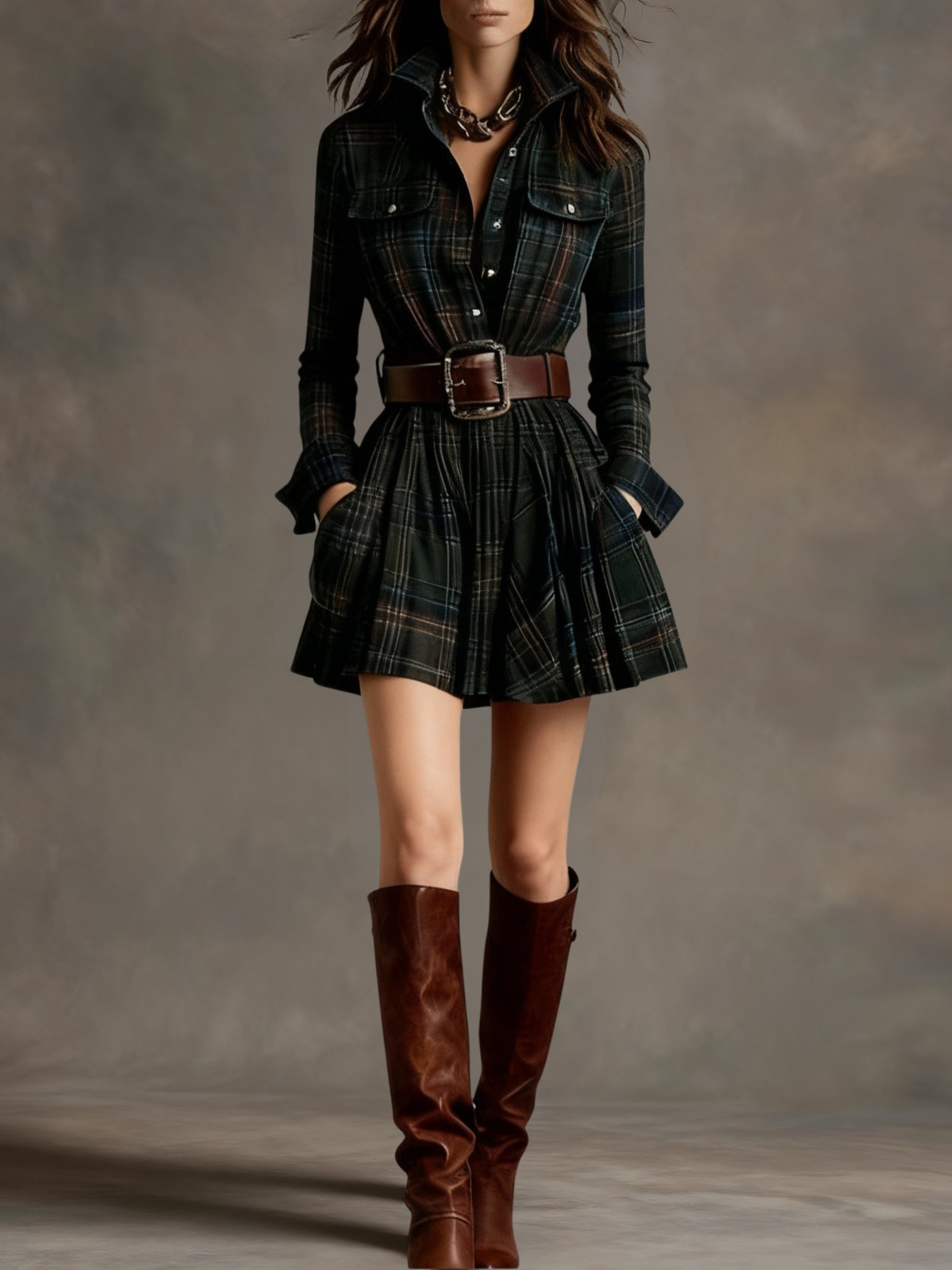 Claire™ Vintage Mini Dress + FREE BELT